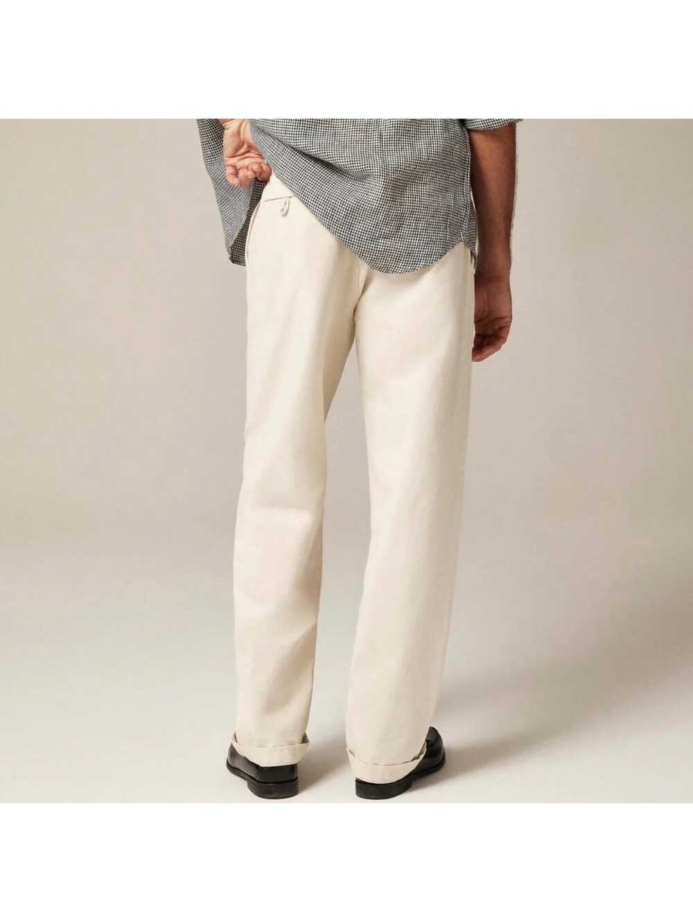 NWT JCrew Mens 32x32 Pants Cream Classic Canvas Trousers BW595 100 Cotton Chinos - Picture 5 of 12
